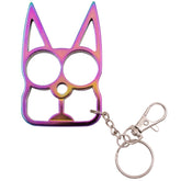 Cat Self Defense Steel Keychain Weapon - Rainbow